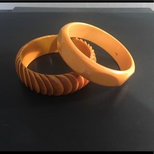 Bakelite bangles Engraved VERIFIED